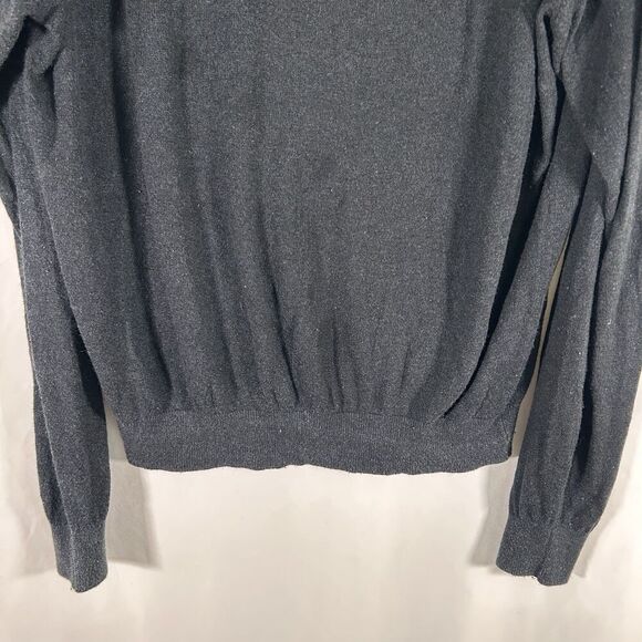 Latitude Silk Cashmere Blend Sweater Women's Large Grey Pullover Long Sleeve - Picture 3 of 5